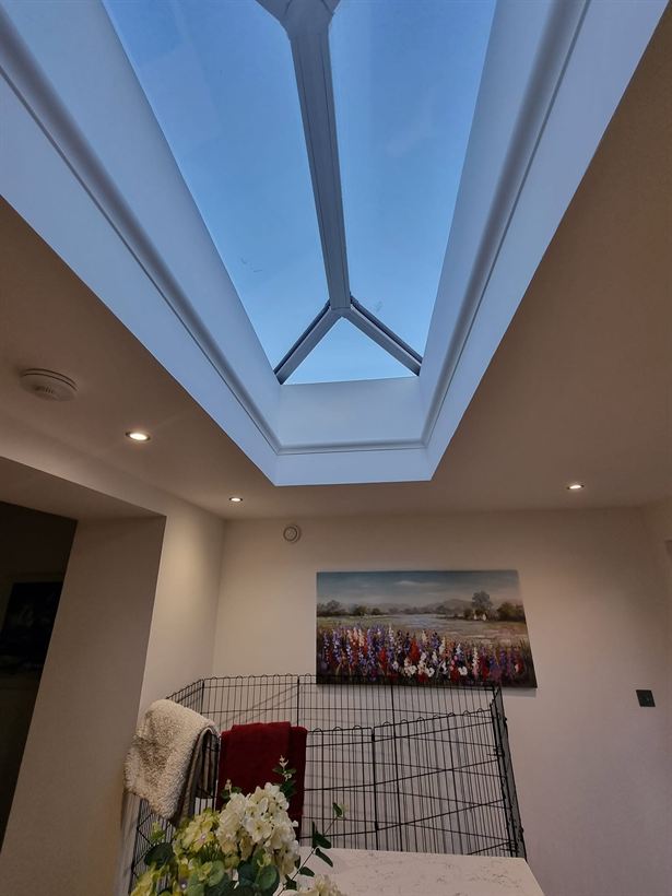Roof lantern above the new living space